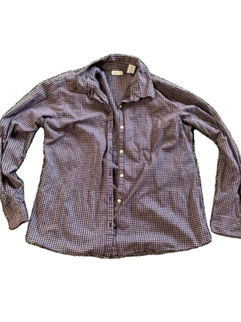 Men's Casual Long-Sleeve Check Button-Down Shirt - Purple Check